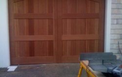 Custom tongue and groove cedar wood door