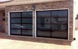 Aluminum full view glass garage doors