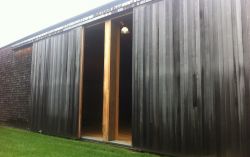 Custom barn doors – indoor basketball court