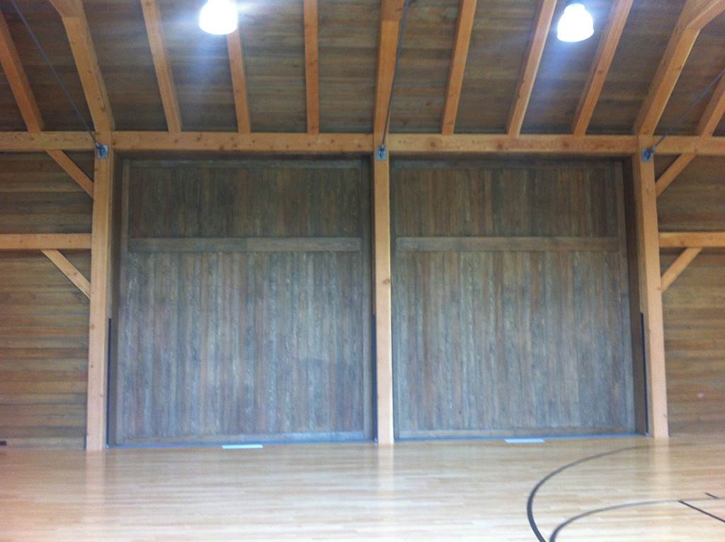 Custom bard doors indoor basketball court